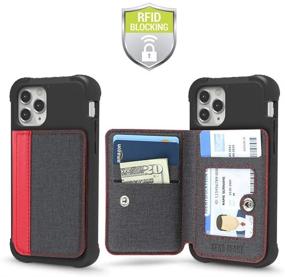 img 4 attached to 📱 RFID Protected Cell Phone Wallet with Stick-On Credit Card ID Holder for iPhone, Galaxy, and Most Smartphones and Cases