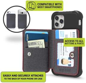 img 3 attached to 📱 RFID Protected Cell Phone Wallet with Stick-On Credit Card ID Holder for iPhone, Galaxy, and Most Smartphones and Cases