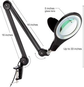 img 3 attached to 💡 Brightech LightView PRO: The Ultimate LED Magnifying Glass Desk Lamp for Precise Close Work, Puzzle-solving, Crafts, and Reading - Superior Comfort and Brightness - Black