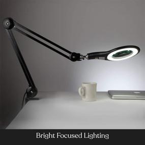 img 1 attached to 💡 Brightech LightView PRO: The Ultimate LED Magnifying Glass Desk Lamp for Precise Close Work, Puzzle-solving, Crafts, and Reading - Superior Comfort and Brightness - Black