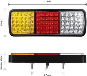 img 2 attached to 🚚 Linkitom 75 LED Truck Tail Light Bar: Super Bright 12v Multi-function Taillight - Ideal for Trucks, Boats, Snowmobiles, Trailers, and RVs (2PCS)