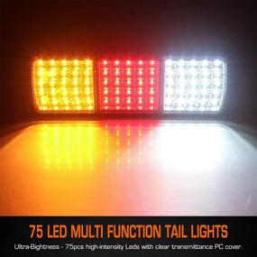 img 3 attached to 🚚 Linkitom 75 LED Truck Tail Light Bar: Super Bright 12v Multi-function Taillight - Ideal for Trucks, Boats, Snowmobiles, Trailers, and RVs (2PCS)