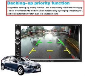 img 2 attached to 🚗 Расширенная связь: 7-дюймовое двойное машинное стерео с Bluetooth, Mirror Link и камерой заднего вида