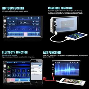 img 3 attached to 🚗 Расширенная связь: 7-дюймовое двойное машинное стерео с Bluetooth, Mirror Link и камерой заднего вида