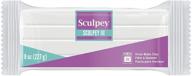 🌟 sculpey iii polymer oven-bake clay, white, non toxic, 8 oz. bar – ideal for modeling, sculpting, holiday & diy projects, mixed media and school crafts. perfect for kids and beginners! logo