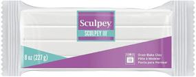 img 3 attached to 🌟 Sculpey III Polymer Oven-Bake Clay, White, Non Toxic, 8 oz. Bar – Ideal for Modeling, Sculpting, Holiday & DIY Projects, Mixed Media and School Crafts. Perfect for Kids and Beginners!