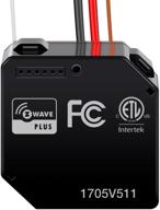 💡 enerwave z-wave plus relay: hidden smart switch for lights & ceiling fans - wireless remote control, 120-277vac, 10a, neutral wire required (zwn-rsm1-plus, black) logo