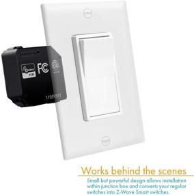 img 2 attached to 💡 ENERWAVE Z-Wave Plus Relay: Hidden Smart Switch for Lights & Ceiling Fans - Wireless Remote Control, 120-277VAC, 10A, Neutral Wire Required (ZWN-RSM1-PLUS, Black)