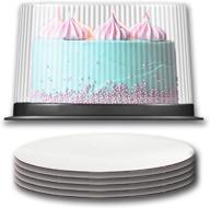 🎂 9 inch plastic cake container with clear dome lid and cake boards - set of 5, ideal for 2-3 layer cakes, round cake holder with lid for ultimate cake protection, essential cake supplies logo