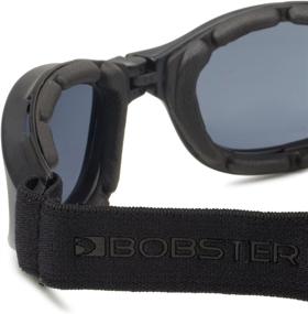 img 1 attached to 🔍 Black Frame Smoked Anti-Fog Lens Small Folding Goggles by Bobster Crossfire