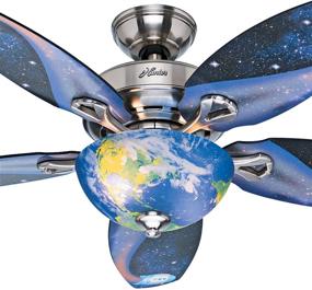 img 1 attached to 🔵 Hunter Fan Company 52298 Discovery Ceiling Fan: Sleek Brushed Nickel Design for Optimal Cooling