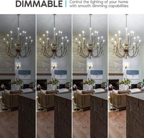 img 1 attached to 💡 Dimmable Industrial Electrical Candelabra Chandelier with Filament for Enhanced Lighting Components