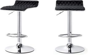 img 4 attached to Meelano 502 VLV BLK Barstool Black