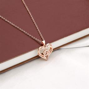 img 1 attached to 🌙 PLITI Rose Gold Zodiac Necklaces - Heart Pendant with Constellation Sign - Horoscope Necklace for Women & Girls - Astrology Jewelry Birthday Gifts