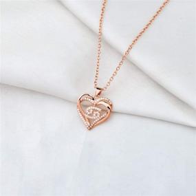 img 2 attached to 🌙 PLITI Rose Gold Zodiac Necklaces - Heart Pendant with Constellation Sign - Horoscope Necklace for Women & Girls - Astrology Jewelry Birthday Gifts