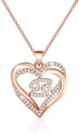 🌙 pliti rose gold zodiac necklaces - heart pendant with constellation sign - horoscope necklace for women & girls - astrology jewelry birthday gifts logo