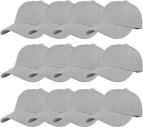 img 4 attached to 🧢 Wholesale 12-Pack TZ Promise Unisex Plain Solid Color Adjustable Baseball Caps Hats