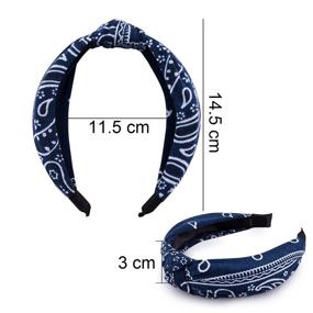 img 3 attached to 🌸 Duufin Paisley Boho Headbands - 6-Piece Set of Vintage Cross Knotted, Twisted Knot Hairbands for Women and Girls