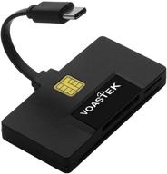 📸 voastek usb c smart card reader with 3 slots for sd/micro sd memory cards - compatible with mac, macbook pro, chromebook, and other type c laptops logo