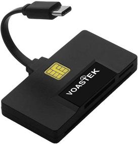 img 4 attached to 📸 VOASTEK USB C Smart Card Reader with 3 Slots for SD/Micro SD Memory Cards - Compatible with Mac, MacBook Pro, Chromebook, and Other Type C Laptops
