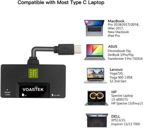 img 1 attached to 📸 VOASTEK USB C Smart Card Reader with 3 Slots for SD/Micro SD Memory Cards - Compatible with Mac, MacBook Pro, Chromebook, and Other Type C Laptops