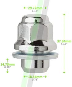 img 2 attached to Набор из 20 хромированных гайек для алюминиевых колес Toyota, Lexus и Scion - Номер детали: 90084-94001 99051.1