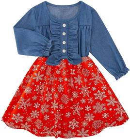 img 4 attached to Enlifety Princess Christmas Sundress: Delightful Girls' Clothing for Granddaughter's Holiday Dresses