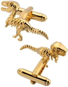 img 2 attached to 🦖 Luxurious Dinosaur Tyrannosaurus Rex Gold Cufflinks: Elevate Your Style