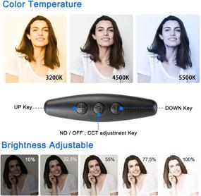 img 3 attached to Набор светильников Sutefoto с USB-питанием, 132 LED-диодами для студийной съемки на столе с регулируемыми штативами, 9 цветовыми фильтрами и контролем яркости (3200-5500К, 10%-100%)