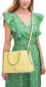 img 3 attached to Women's Leather Satchel Handbags & Wallets by Kate Spade with Compartments