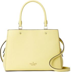 img 4 attached to Women's Leather Satchel Handbags & Wallets by Kate Spade with Compartments