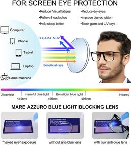 img 2 attached to Stylish Men's Reading Glasses by MARE AZZURO 👓 - Available in Various Strengths from 1 to 6