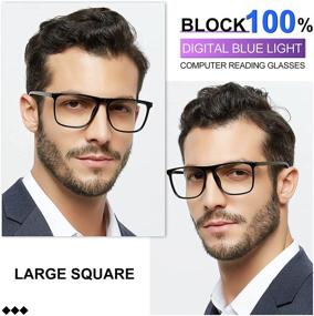 img 3 attached to Stylish Men's Reading Glasses by MARE AZZURO 👓 - Available in Various Strengths from 1 to 6