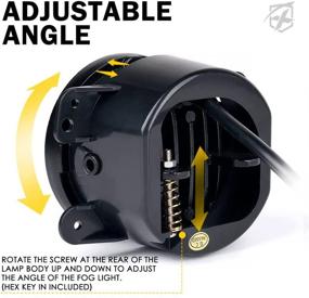 img 1 attached to Прожекторы Xprite с RGB хало-ангельским кольцом для 🚙 Jeep Wrangler JK (2007-2018) - Двойное управление ИК и Bluetooth для противотуманных фар
