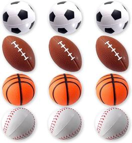 img 3 attached to 🏀 Sports Toy Balls for Kids' Party Favors: Soccer, Basketball, Football, Baseball Stress Relief Squeeze Foam