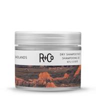 💇 r+co badlands сухая паста для шампуня: объем и поглощение жира | 2.0 унции - эффективное освежение волос и средство для укладки логотип