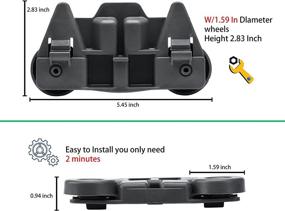 img 3 attached to 🔧 Set of 4 Upgraded Dishwasher Wheels for Whirlpool Kenmore KitchenAid, Replaces W10195416V W10195416VP W10195420 AP5983730, 1.59 inch Diameter Lower Rack Wheels