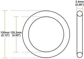 img 1 attached to Uxcell Rings Nitrile 125 2Mm Diameter