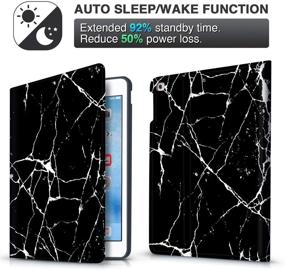 img 2 attached to 📱 INSSISAIN iPad 8th Generation 2020 / iPad 7th Generation 2019 Case, Multi-Angle Viewing Stand PU Leather Protective Cover with Auto Sleep for 10.2" iPad 8 / iPad 7, Black Marble