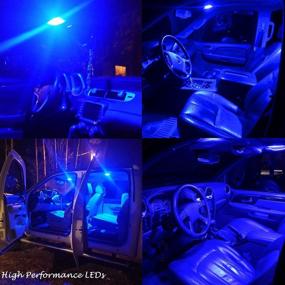 img 2 attached to Лампа Alla Lighting CAN-bus 31 мм Festoon DE3022 DE3175 - светодиодная, 10000K голубой цвет - яркий свет - для замены светильников внутреннего салона, карты и багажника.