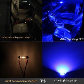 img 3 attached to Лампа Alla Lighting CAN-bus 31 мм Festoon DE3022 DE3175 - светодиодная, 10000K голубой цвет - яркий свет - для замены светильников внутреннего салона, карты и багажника.