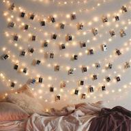 elshy photo clips string light 100 led waterproof fairy string lights with 50 clear clips, battery & usb powered cable for party christmas home decor, 33ft 8 modes warm white логотип