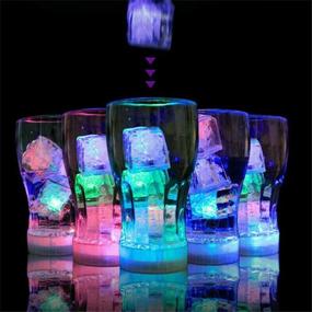 img 2 attached to Enhance Drinks & Decor with 12Pcs LED Ice Cube Shape Lights - Liquid Sensor Glowing Light up Ice Cubes for Bar, Party & Wedding Decorations