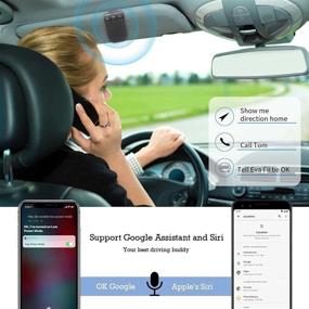 img 3 attached to 🚗 Hands Free Bluetooth Car Speakerphone by SUNITEC - Auto Power On, Siri and Google Assistant Support, Voice Guidance, Wireless Car Bluetooth Receiver