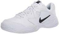 nike men's athletic shoes: court style in classic white and black логотип