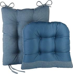 img 2 attached to Blue Klear Vu Gripper Jumbo Saturn Rocking Chair Cushion Set, Pack of 2, 1 Count