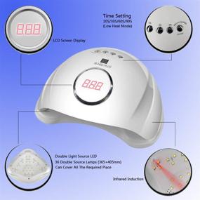 img 1 attached to 💅 Nail Lamp - Succeed Xlion 108W Gel Nail Dryer for Professional Salon Nail Art - 4 Timer Setting, White