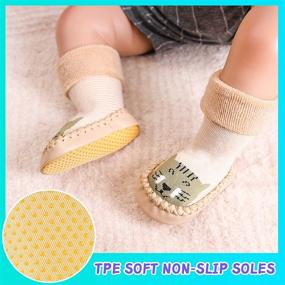 img 3 attached to 👟 Stylish Eocom Toddlers Moccasins: Non Skid Slipper Boys' Shoes for Maximum Comfort and Safety