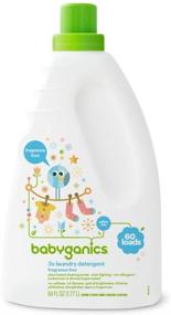img 4 attached to 👶 Babyganics 3X Baby Laundry Detergent: Fragrance-Free, 60oz | Gentle on Baby's Clothes, Packaging May Vary