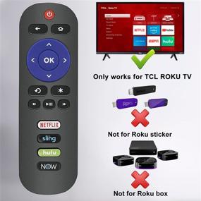 img 1 attached to Enhanced Remote Control for TCL Roku TVs: 43S425, 49S425, 50S425, 55S425, 65S425, 75S425, 32S321, 32S301, 32S327, 65S421, 55S421, 50S421, 43S423, 50S423, 55S423, 65S423, 43S403, 32S325 - RC280 RC282 with Dedicated Netflix Keys